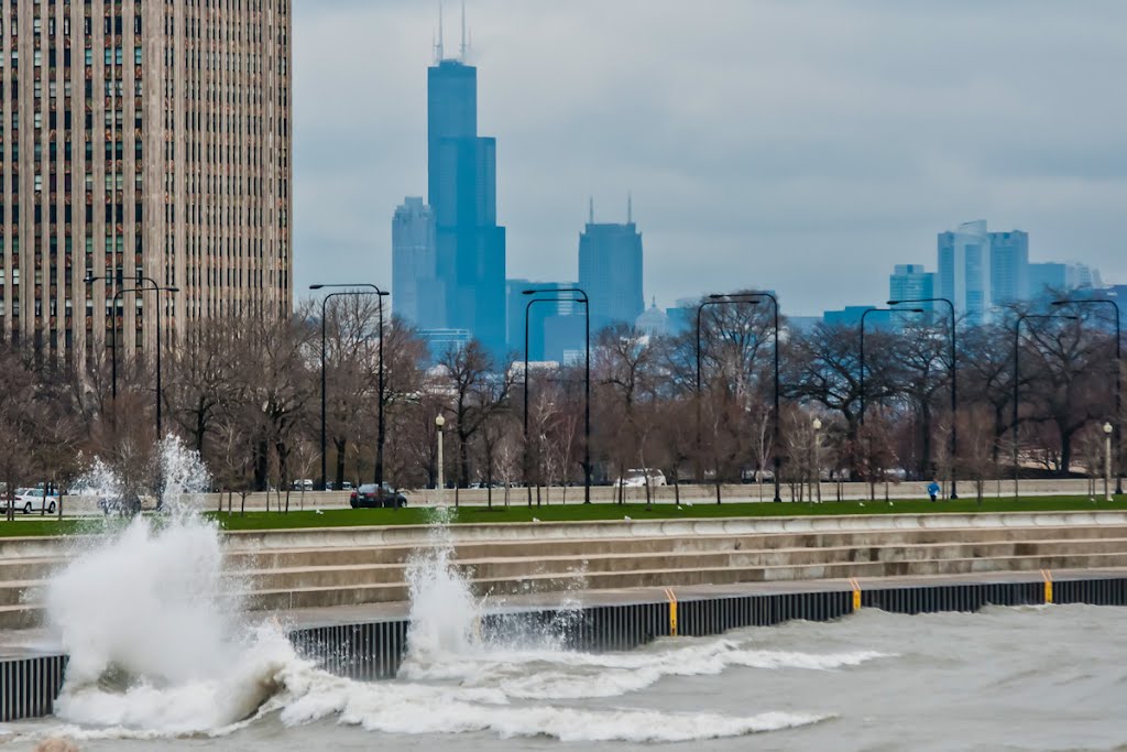 Chicago skyline and streets by digidreamgrafix