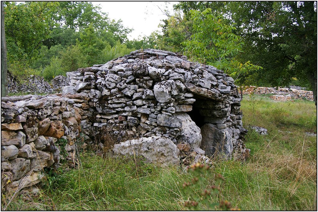 PROMILHANES [46] - Cabane et murette (août 2010) by Michel Chanaud (Sarlat)