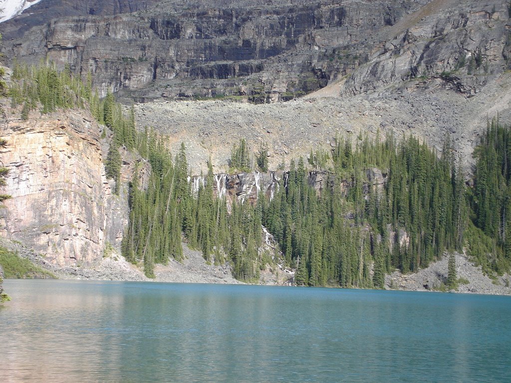 CANADA, YOHO NP: The Seven Veils Falls seen across Lake O'Hara by Ashraf Nassef