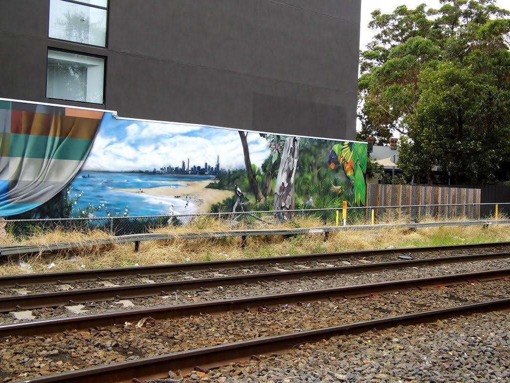 Mural by the train tracks [2013] by XpektTom