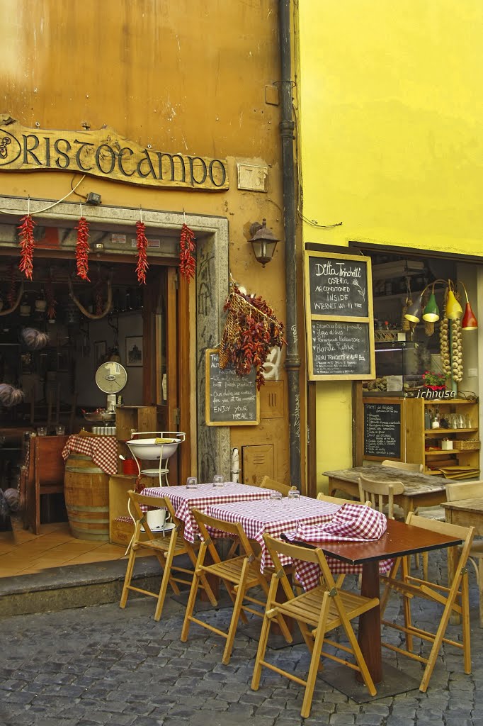 Vendéglő Trastevereben, restaurants in Trastevere, Róma by Sugár