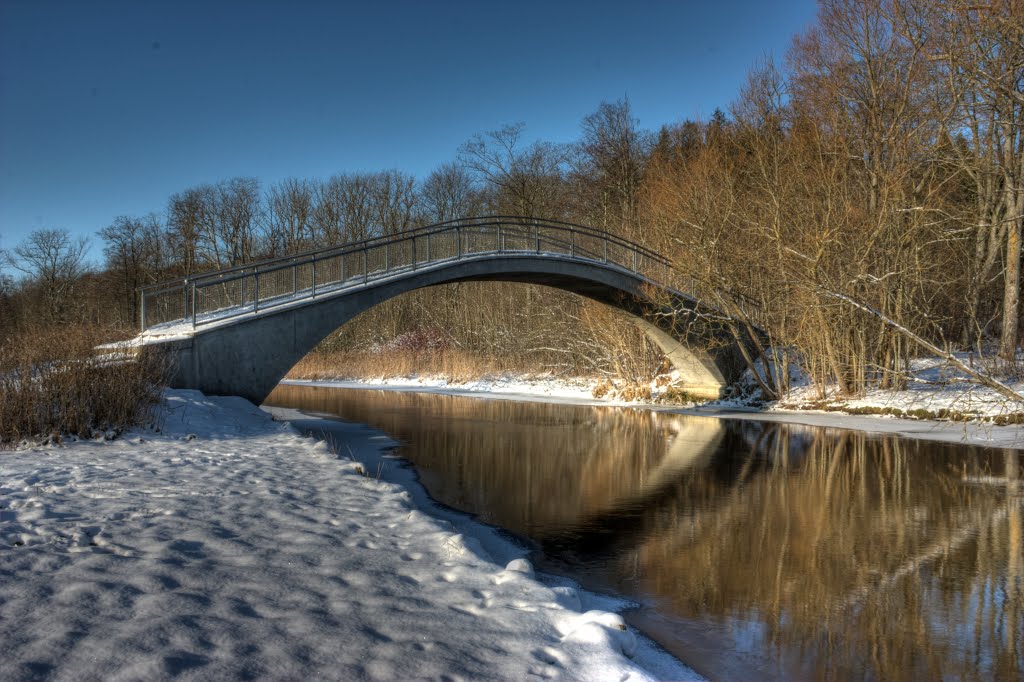 Bridge over Nørreå (Fladbro Forest, Randers) by Torben Breindahl