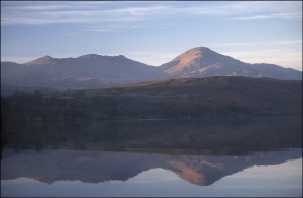 Furness Fells reflected in Coniston Water by Duncan Darbishire