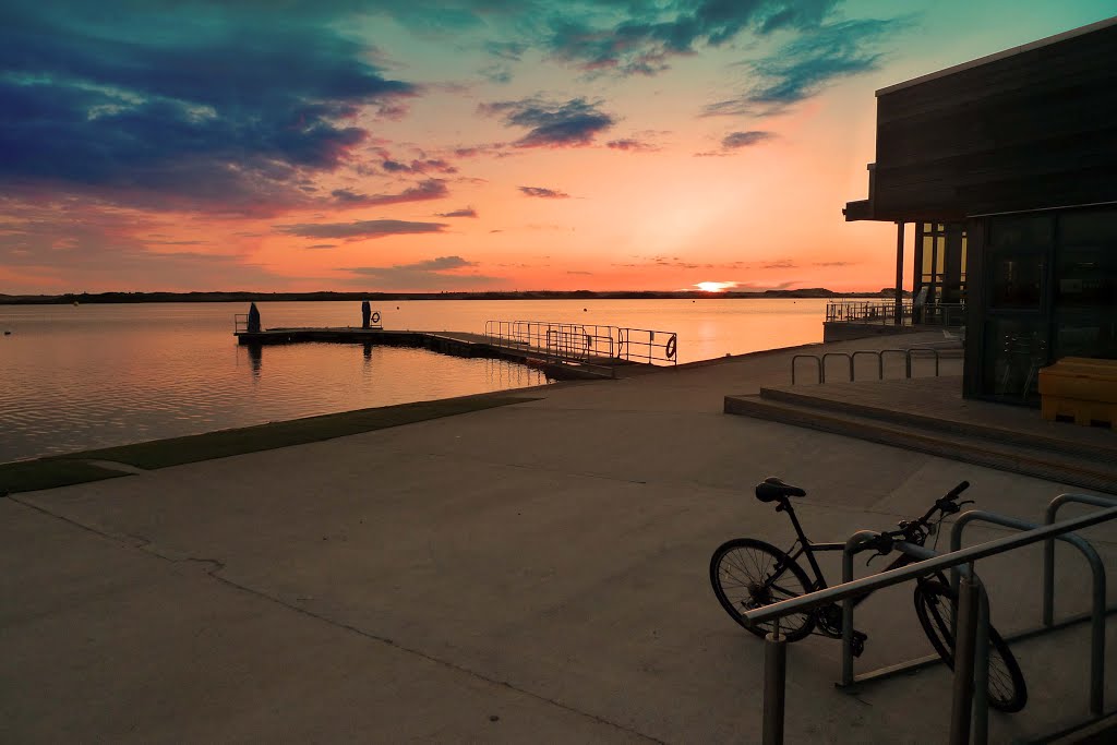 Marine Lake Crosby at sunset. by RONKENJOHN129