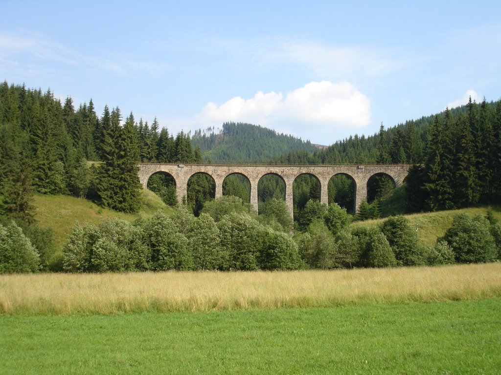 Chramošský viadukt - trať Červená Skala Margecany by Ľudo Deržák