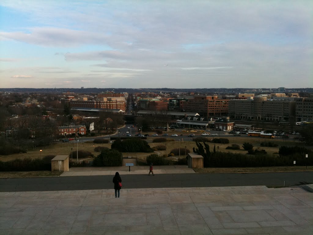 Alexandria from the front of the George Washington Masonic National Memorial by forzared101