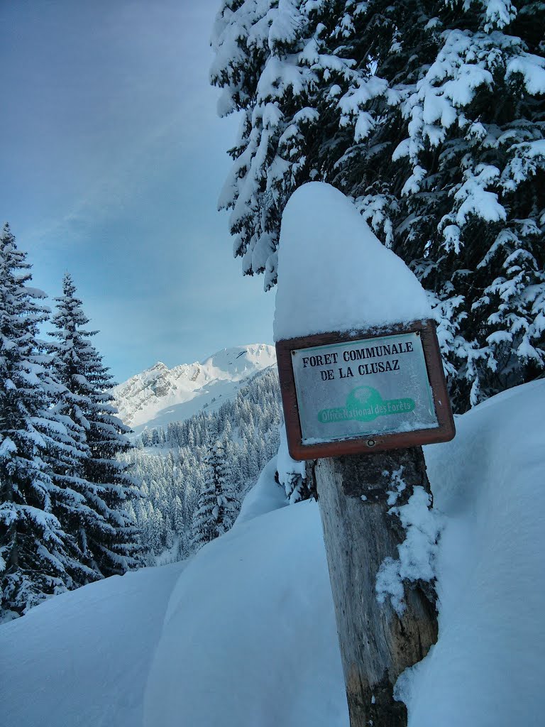 Petite vue de Balme depuis un entree du stade de slalom. janvier 2013. @laclusaz by yoman74