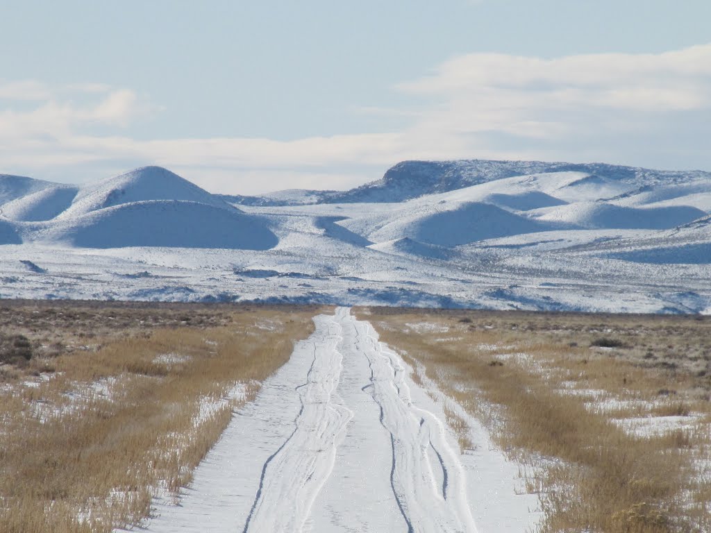 The Road To Nowhere And Stillness Near Tonopah Nevada Jan '13 by David Cure-Hryciuk