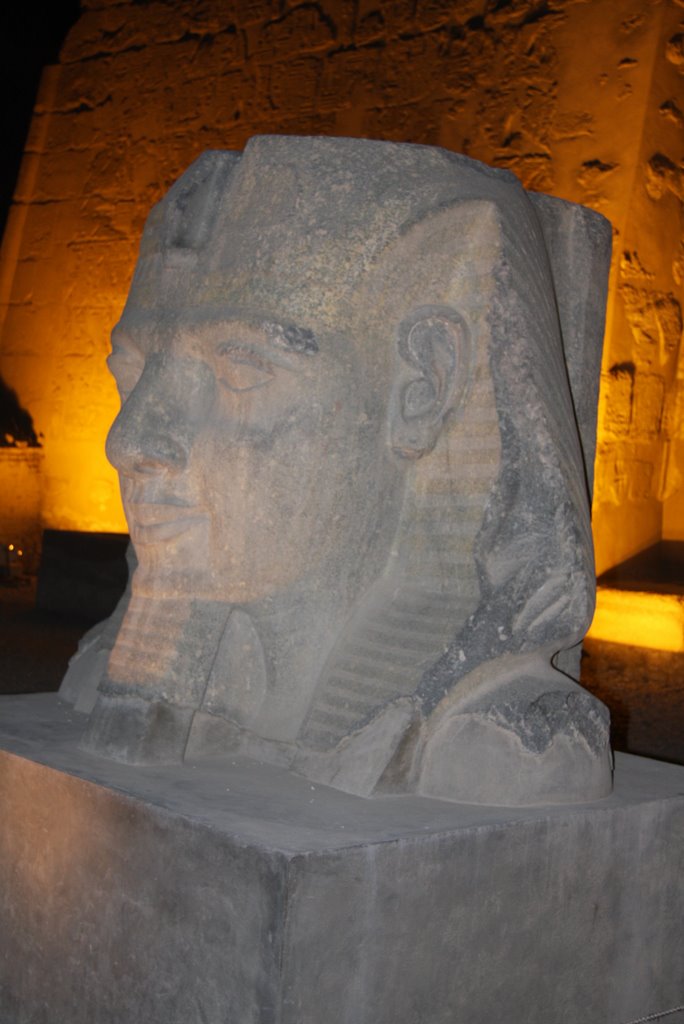 Luxor Tempel bei Nacht by Hermann Hammerschmid…