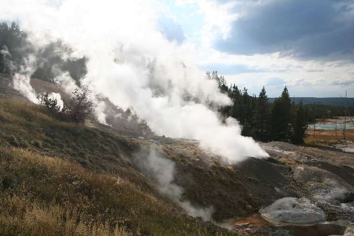 Norris Geyser Basin by Frank Merfort