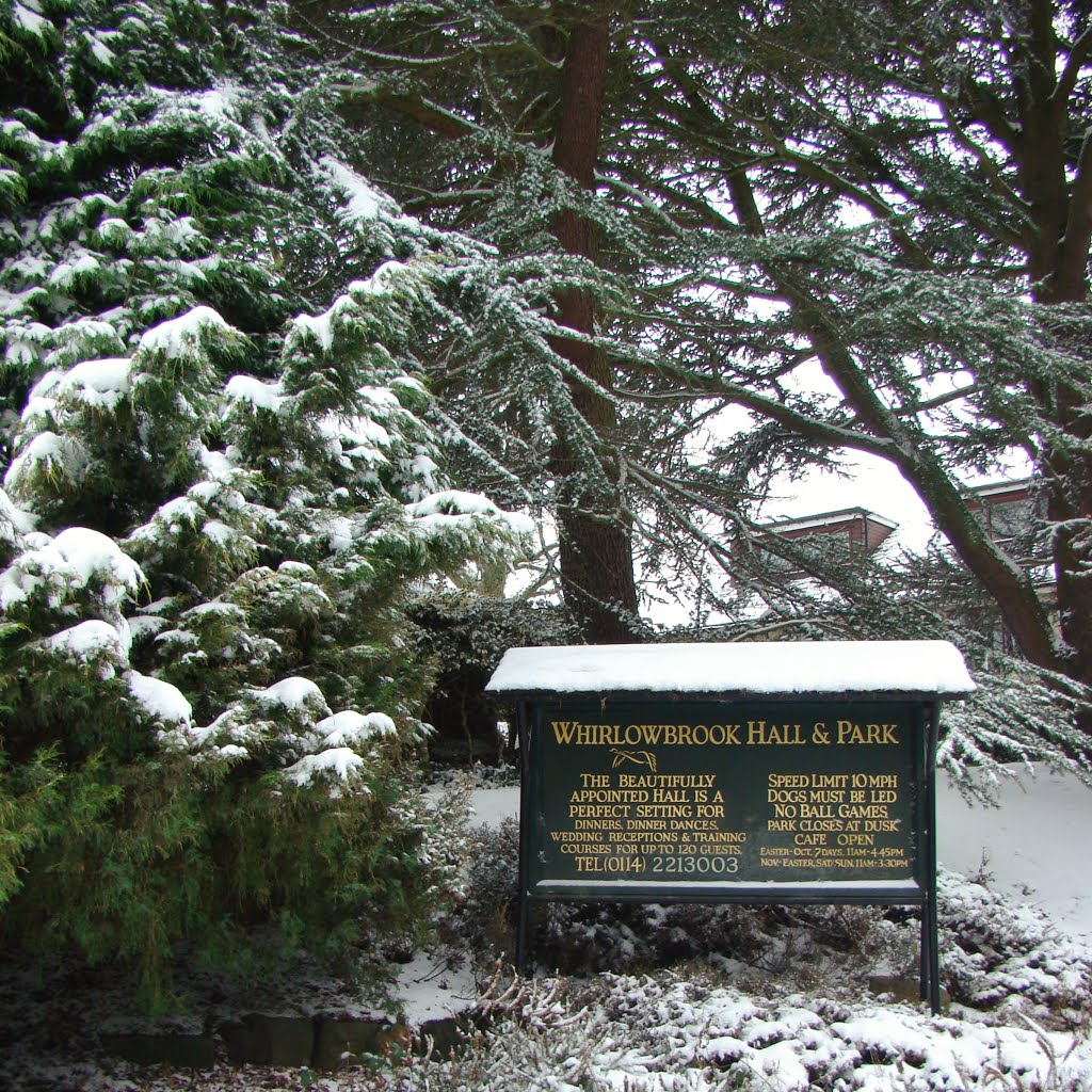 Whirlowbrook Hall and Park sign, Sheffield S11 by sixxsix