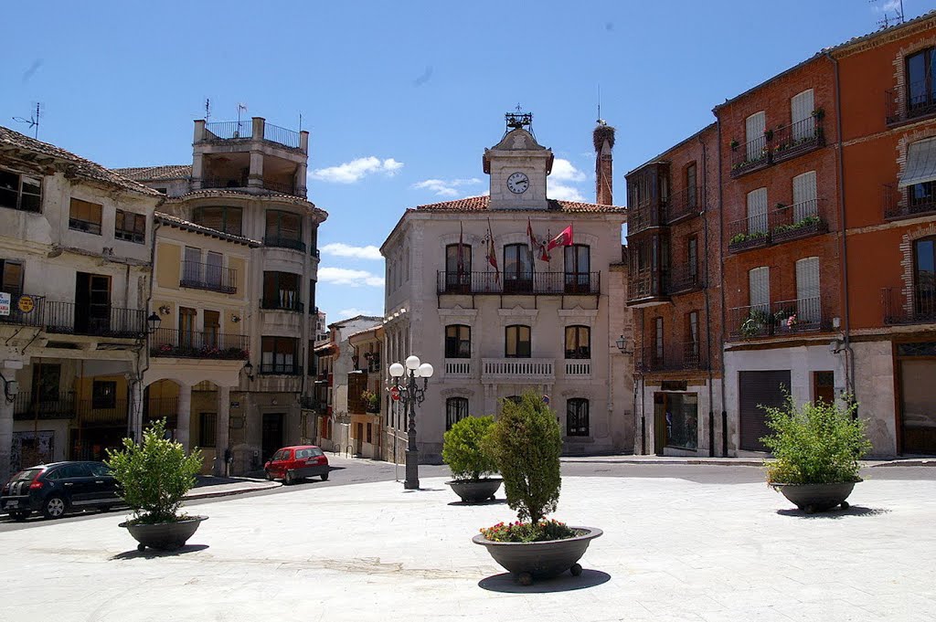 Plaza Mayor, Cuellar, Segovia, Castilla y León, España by Antonio Alba