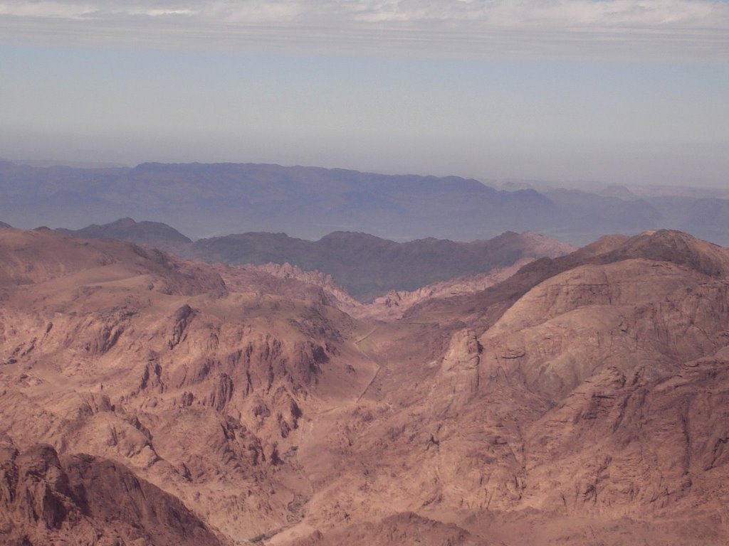 EGYPT, SINAI: El-Zawatien Valley (وادى الزواتين) seen from Mount Catherine summit by Ashraf Nassef