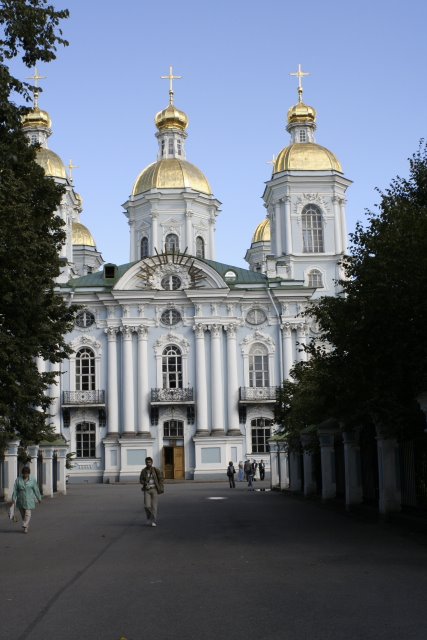 СПб. Николо-Богоявленский кафедральный собор (Никольский Морской собор). Вид со стороны Крюкова канала от колокольни собора. (SPb. Nikolo-Bogoyvlenskiy a cathedral /Nikolsky Morskoy a cathedral/. View from side Krjukov the channel from a belltower of a cathedral.) by Afanasyeva Irina