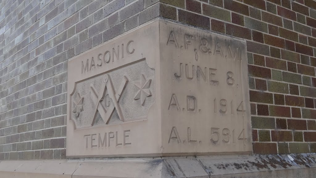 Masonic Temple Cornerstone, Great Falls, MT by chfstew