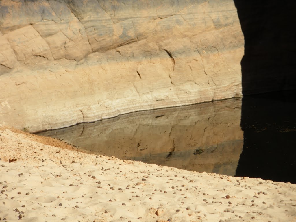 Guelta de Archei. ¡Ahí está: un cocodrilo! by Santiago Cordero