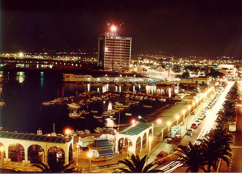 Vista Nocturna de la Darsena Pesquera by Miguel A. Sanchez Re…