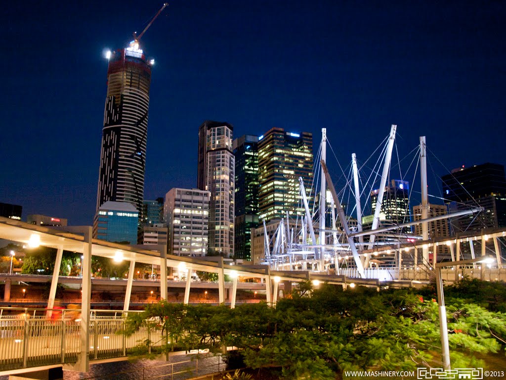 Brisbane Kurilpa Bridge by Wolfgang Grossmann