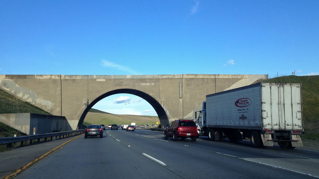 Where the tracks cross over the I-580, 2/2013 by David Husted