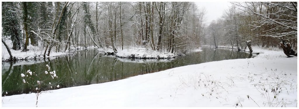 Combs, Bords de l'Yerres sous la neige, Janv 2013... by Hervé LE GUEN