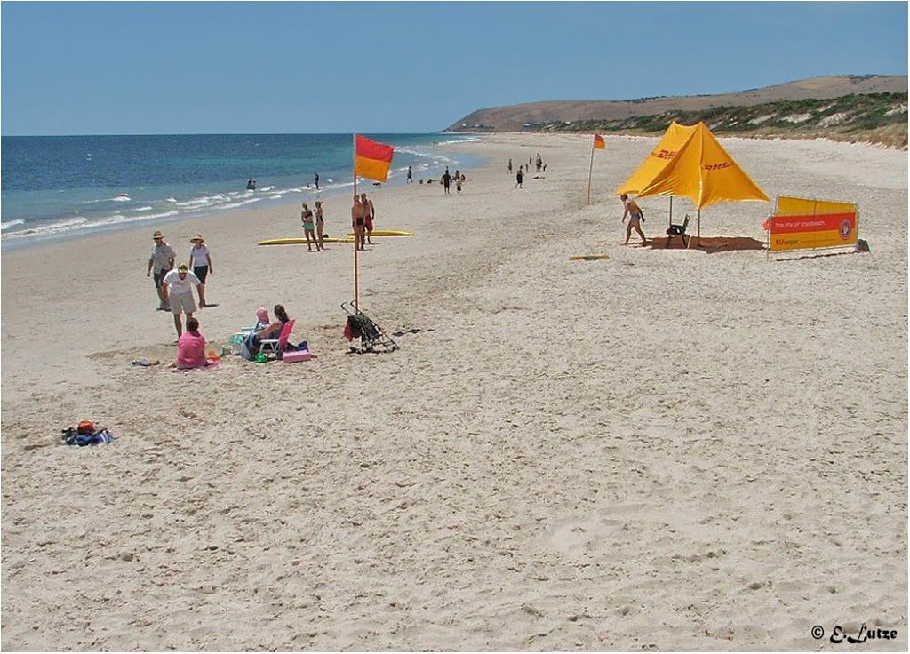 Live Saver on Normanville Beach SA by ebi lutze