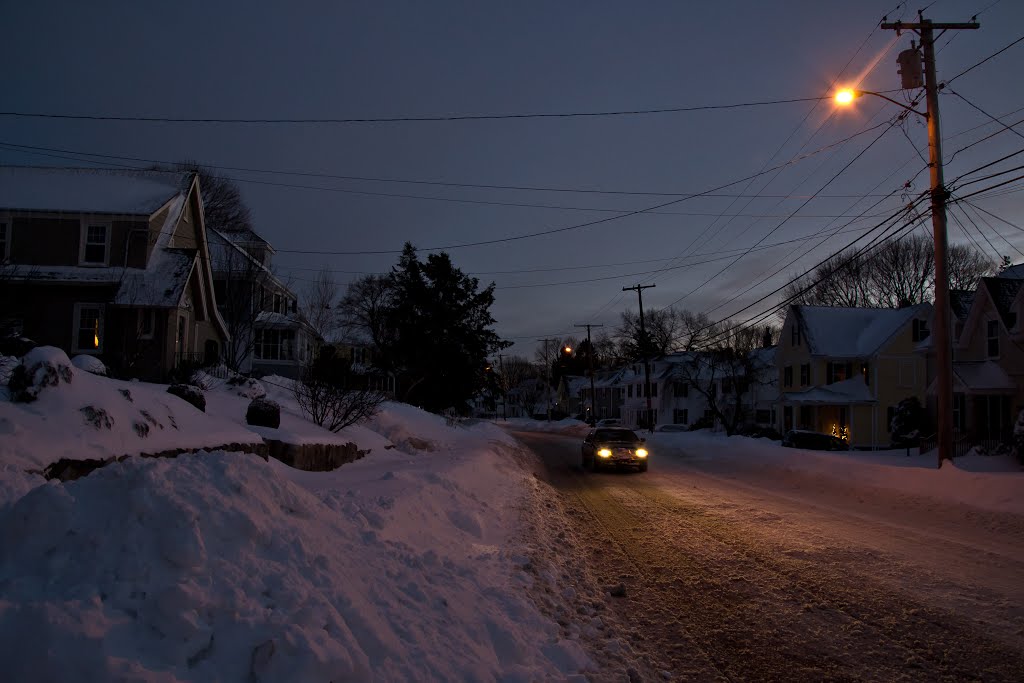 Street at Dusk, Blizzard of 2013 by ACL1978