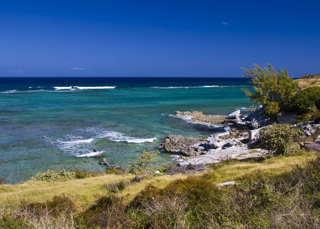 Rocky north shore of Grand Turk by Phil Comeau