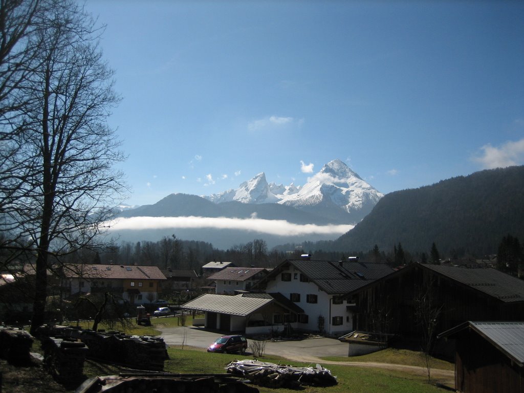 View onto Watzmann seen from Uhlmühle by kapibara