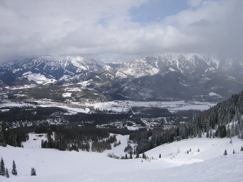 The View Point Well Above The Creek Crossing At Mid-Mountain At Fernie by David Cure-Hryciuk