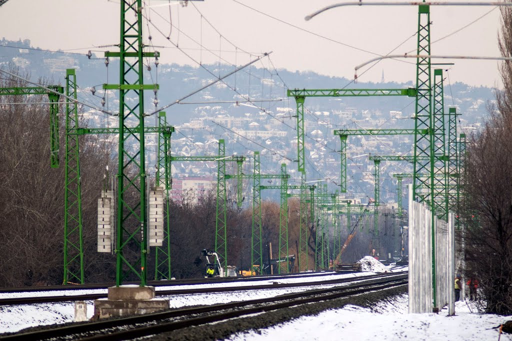 Budafok-Albertfalva‎ új vasúti megállója (építés alatt) by hatja-budapest