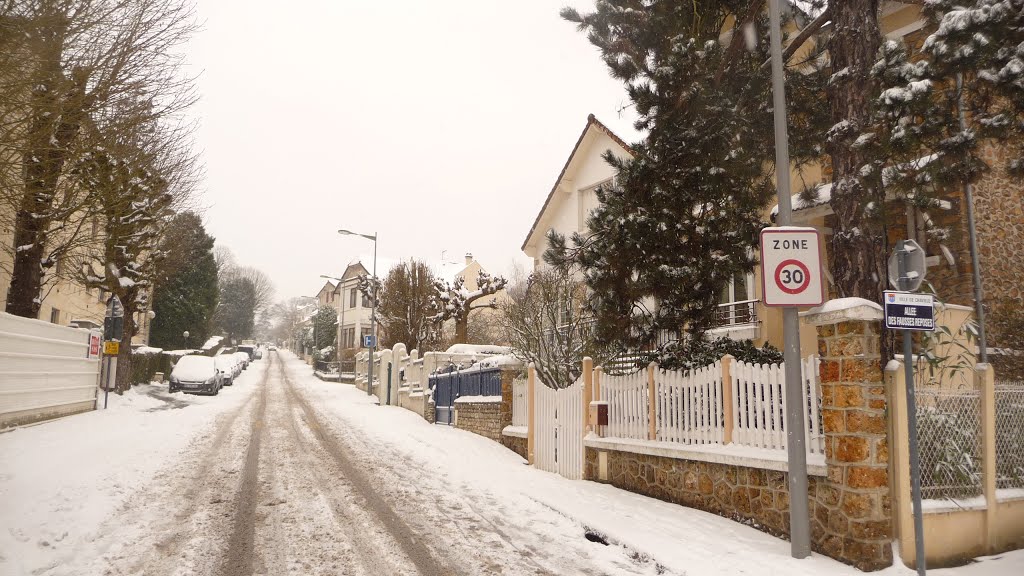 Sous la neige à Chaville by jeffou