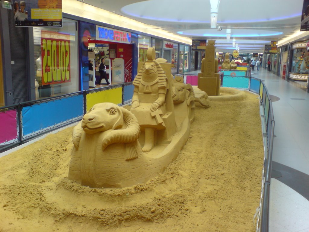 Sand Sphinx in euro city calais 1 by Gareth.Stadden