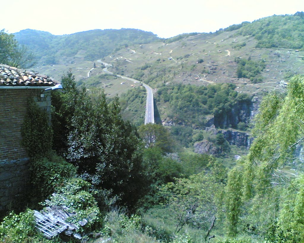 Puente sobre el Miño, desde S. Esteban de Ribas de Miño by Joaquín Vilas