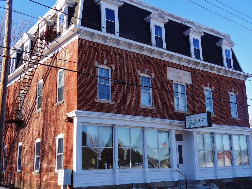 1882 Second Empire Southard Block, Richmond Maine by Taoab