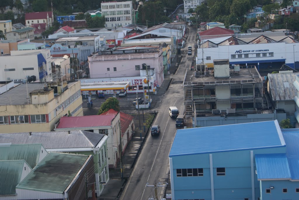 Looking east down Manoel Street in Castries, St. Lucia by Harry the bodysnatcher