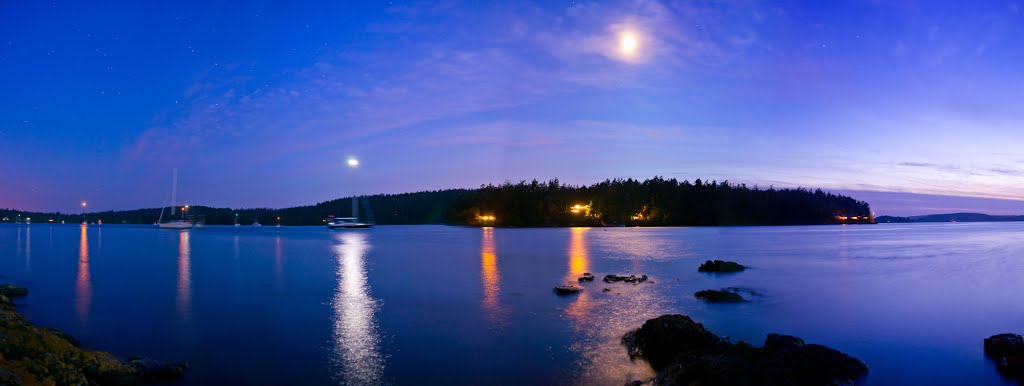 San Juans - Blind Island - Dusk Lights in the Harbor - 120 - nwicon.com by NWicon.com