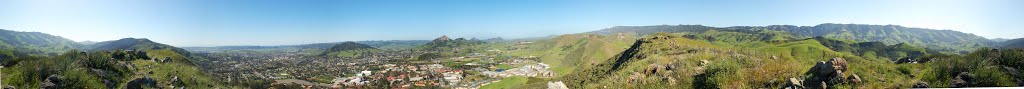 San Luis Obispo from atop Poly Canyon - Calpoly, 360 - nwicon.com by NWicon.com