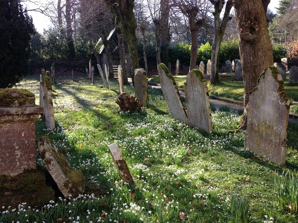 Okehampton Churchyard with Snowdrops Feb 2013 by CharlsJ