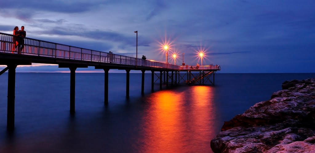 Nightcliff Jetty at dusk by Sabine Dollinger