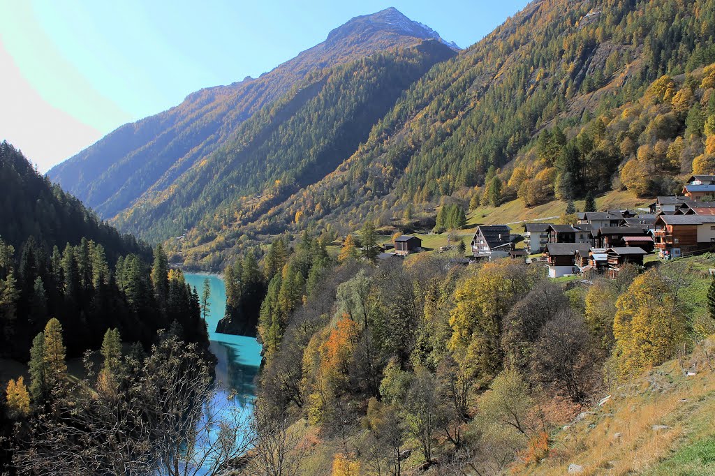 Ferden - La village au bord du lac de la Lonza by Charly-G. Arbellay