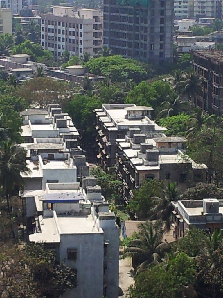 Aerial view of Bulding No. 98, Pantnagar from Kunal's new home. 1 by Nimish - Nitish