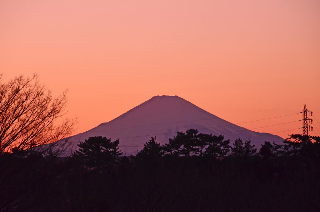 さむかわ中央公園からの夕富士(Mt. Fuji from Samukawa central park) by 9m2ji1etu