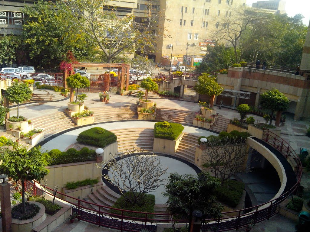 Courtyard at August Kranti Bhawan, Bhikaji Cama Place, new Delhi by suchitaxaxa