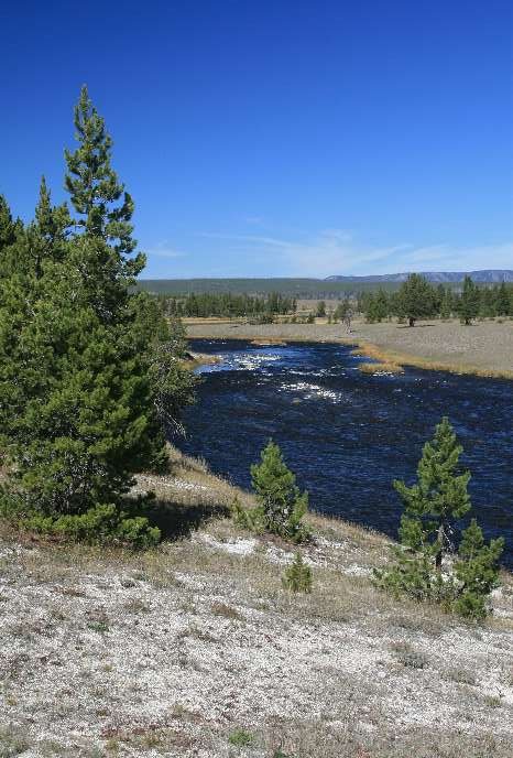 Midway Geyser Basin - Firehole River by Frank Merfort