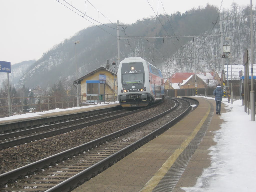 Osobní vlak 6948 (971 002) v Litochovicích nad Labem by Tramvajak2255