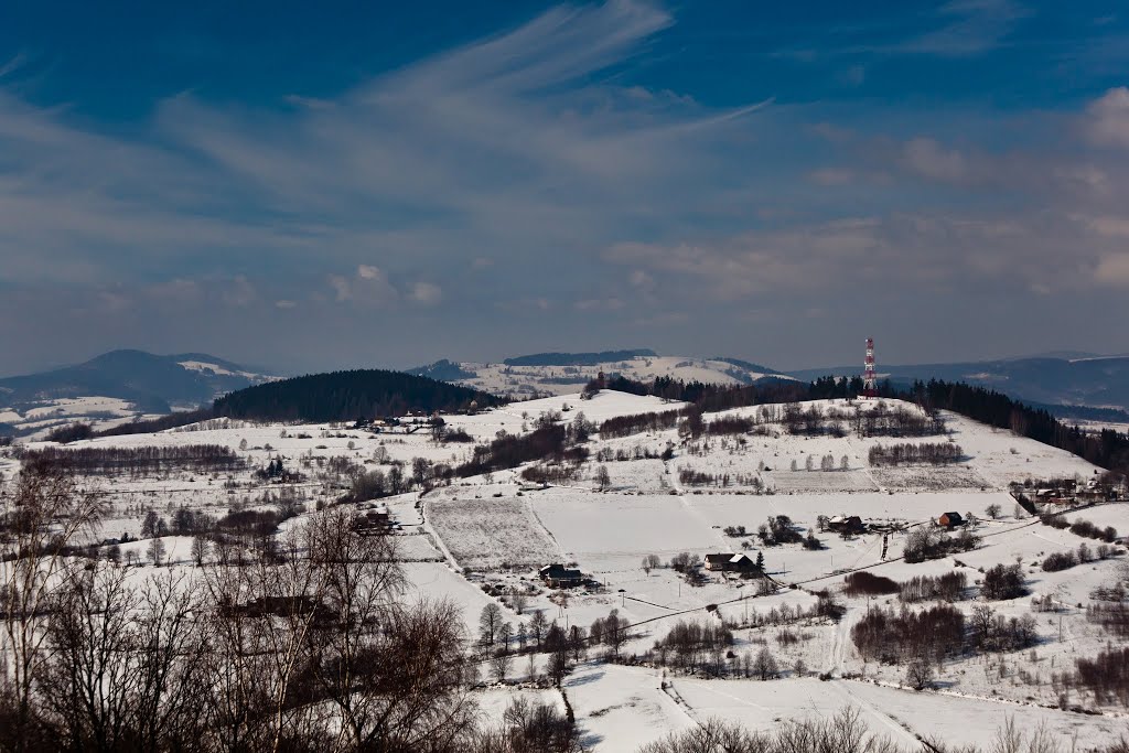 Widok z wieży na Wzgórza Włodzickie by cacuskrupka