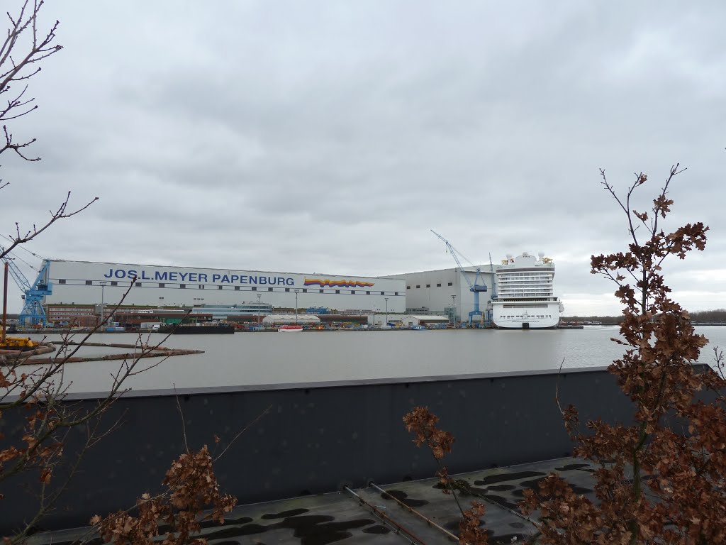 Papenburg-hafen...meyer-werft by f.h ehrenberger germany