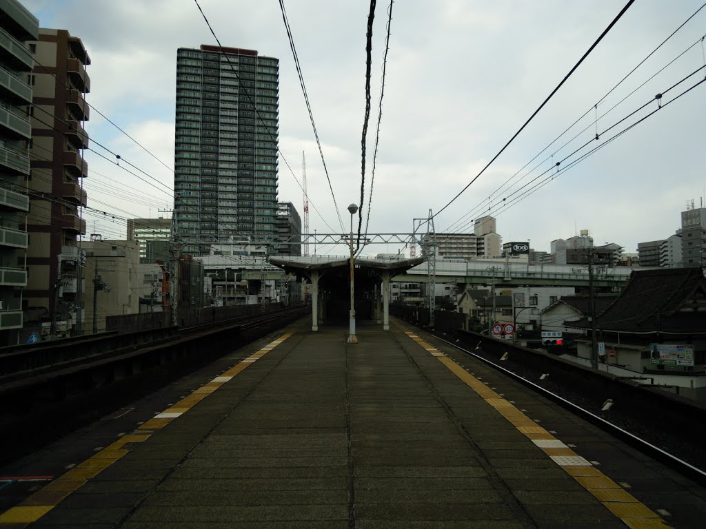 Nankai Imamiyaebisu Station platform by DVMG