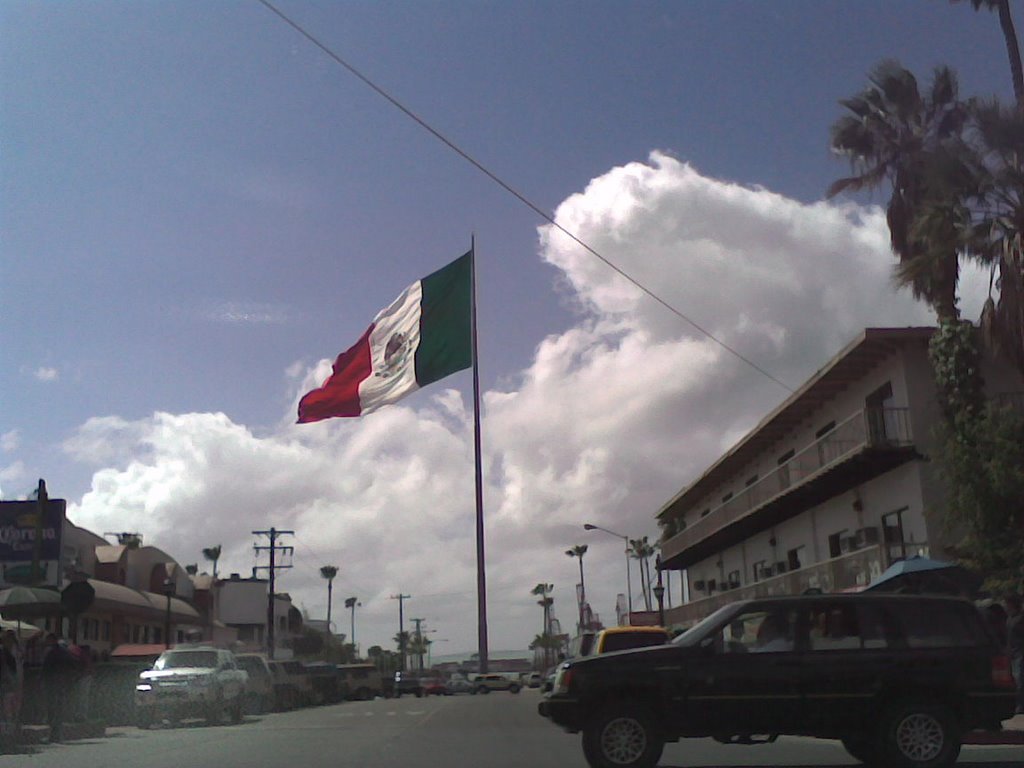 Bandera, Calle Alvarado Y 1era. Ensenada, B.C. by Héctor Uclés-Garcés