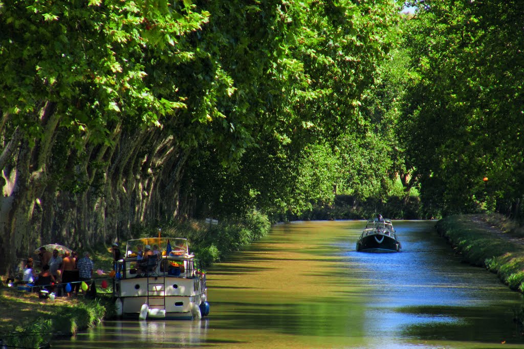 Canal du Midi - Roubia, Hérault, Languedoc-Roussillon, Francie 2009 by Canalous Guidemar